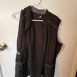 White cross black women's scrub vest